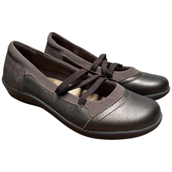 EARTH ORIGINS Leslie Women's 9.5W Leather Slip On Ballet Flats Shoes *READ* - Picture 7 of 16